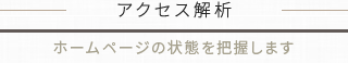アクセス解説　ホームページの状態を把握します