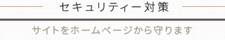 セキュリティ　サイトを悪意ある攻撃から守ります